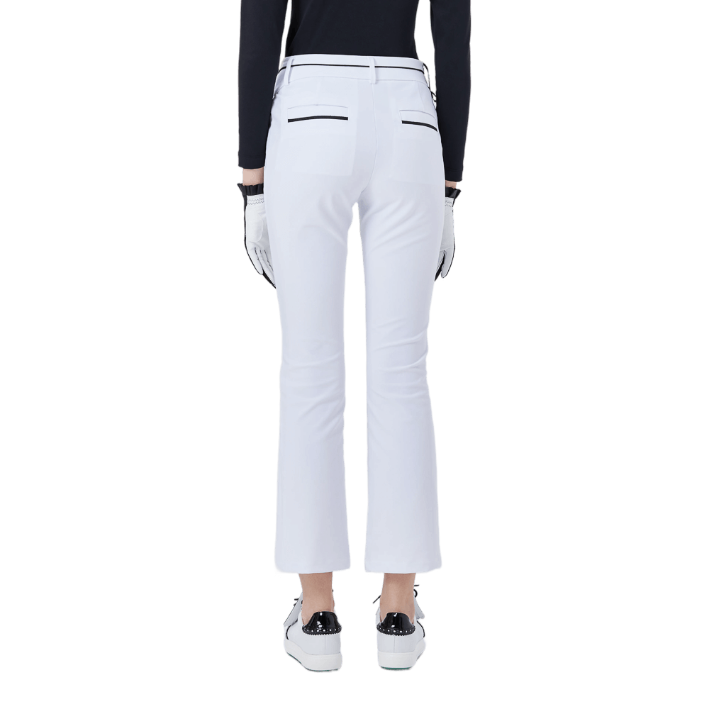 GoPlayer Women's High Waist Elastic Golf Pants (White)