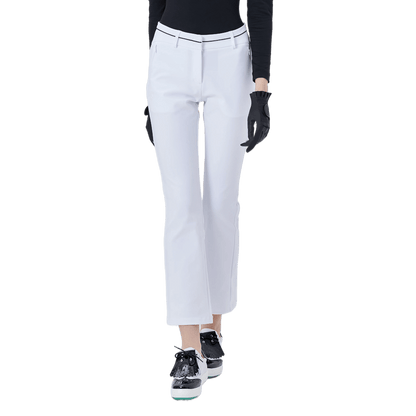 GoPlayer Women's High Waist Elastic Golf Pants (White)