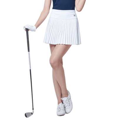 GoPlayer Women's Elastic Golf Pants Skirt (White)