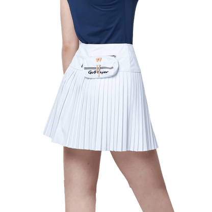 GoPlayer Women's Elastic Golf Pants Skirt (White)