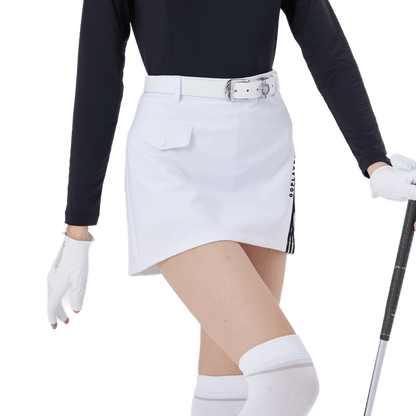 GoPlayer Women's Golf A-Line Skirt (White)