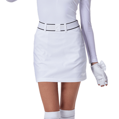 GoPlayer Women's Golf Belt Hip Skirt (White)