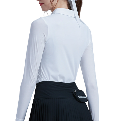 GoPlayer Women's Golf Long Sleeve Sun Protection Sleeve Sleeves (White)