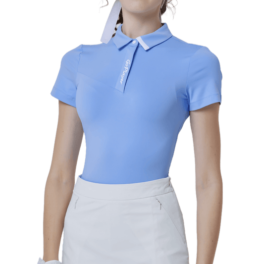 GoPlayer Women's Elastic Breathable Short Sleeve Top (Light Blue)