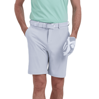 GoPlayer men's punched elastic golf shorts (light gray)