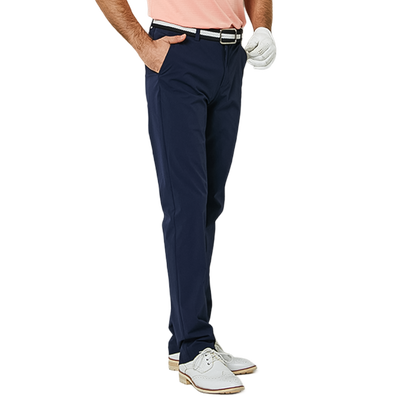 GoPlayer Men's Elastic Waist Golf Pants (Navy Blue)