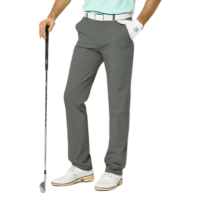 GoPlayer Men's Elastic Waist Golf Pants (Medium Gray)