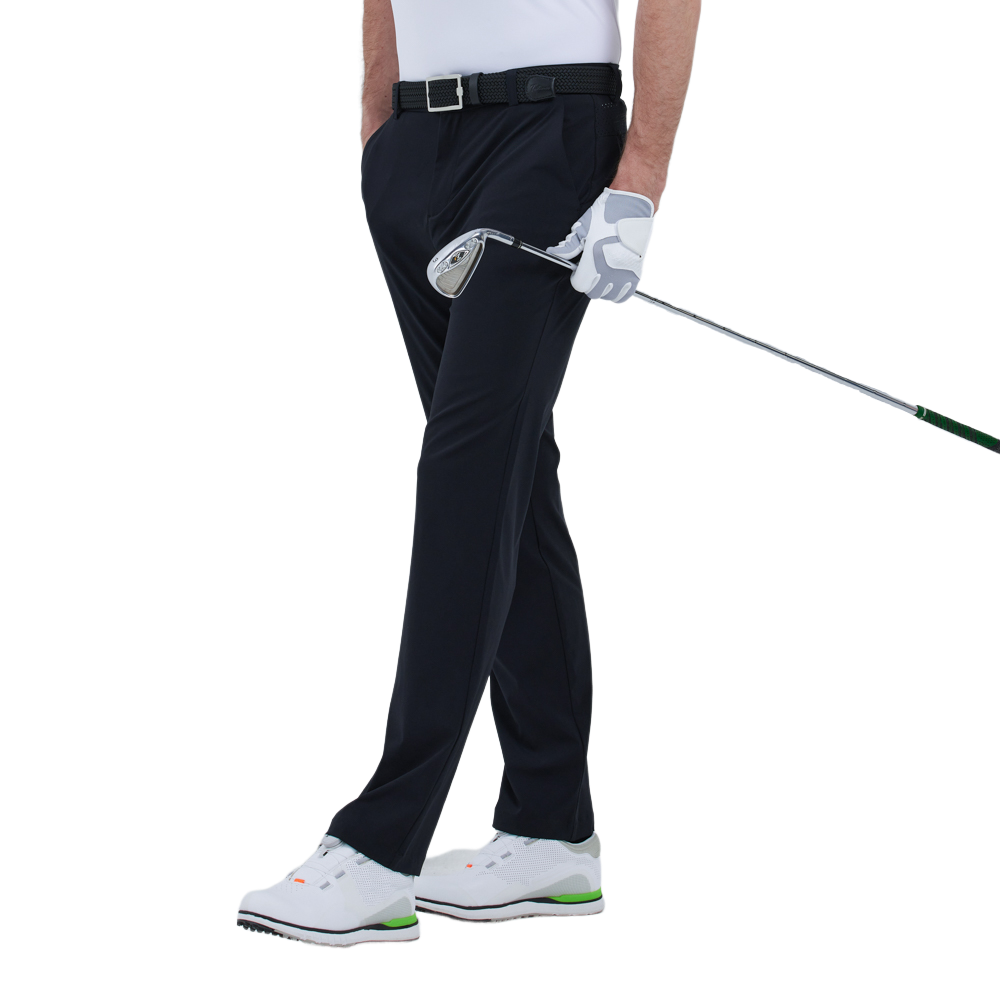 GoPlayer Men's Perforated Breathable Golf Trousers (Black)