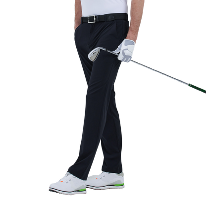 GoPlayer Men's Perforated Breathable Golf Trousers (Black)