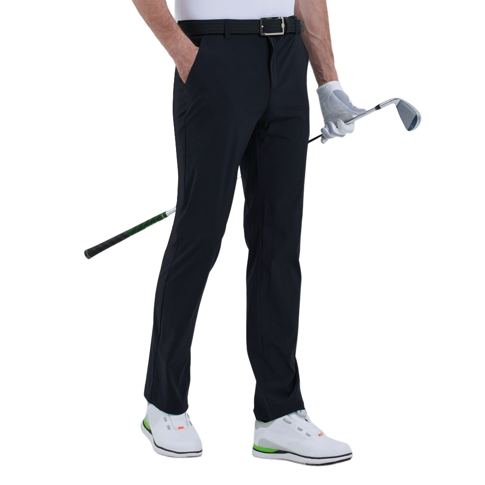 GoPlayer Men's Perforated Breathable Golf Trousers (Black)