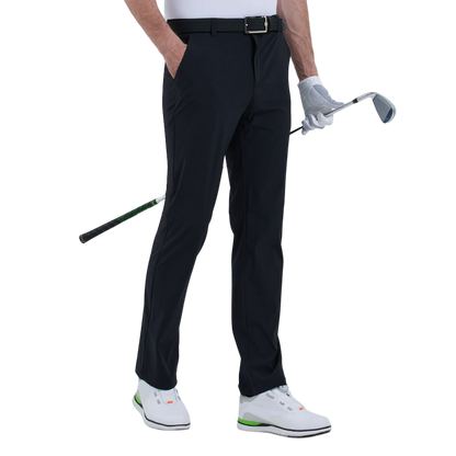 GoPlayer Men's Perforated Breathable Golf Trousers (Black)