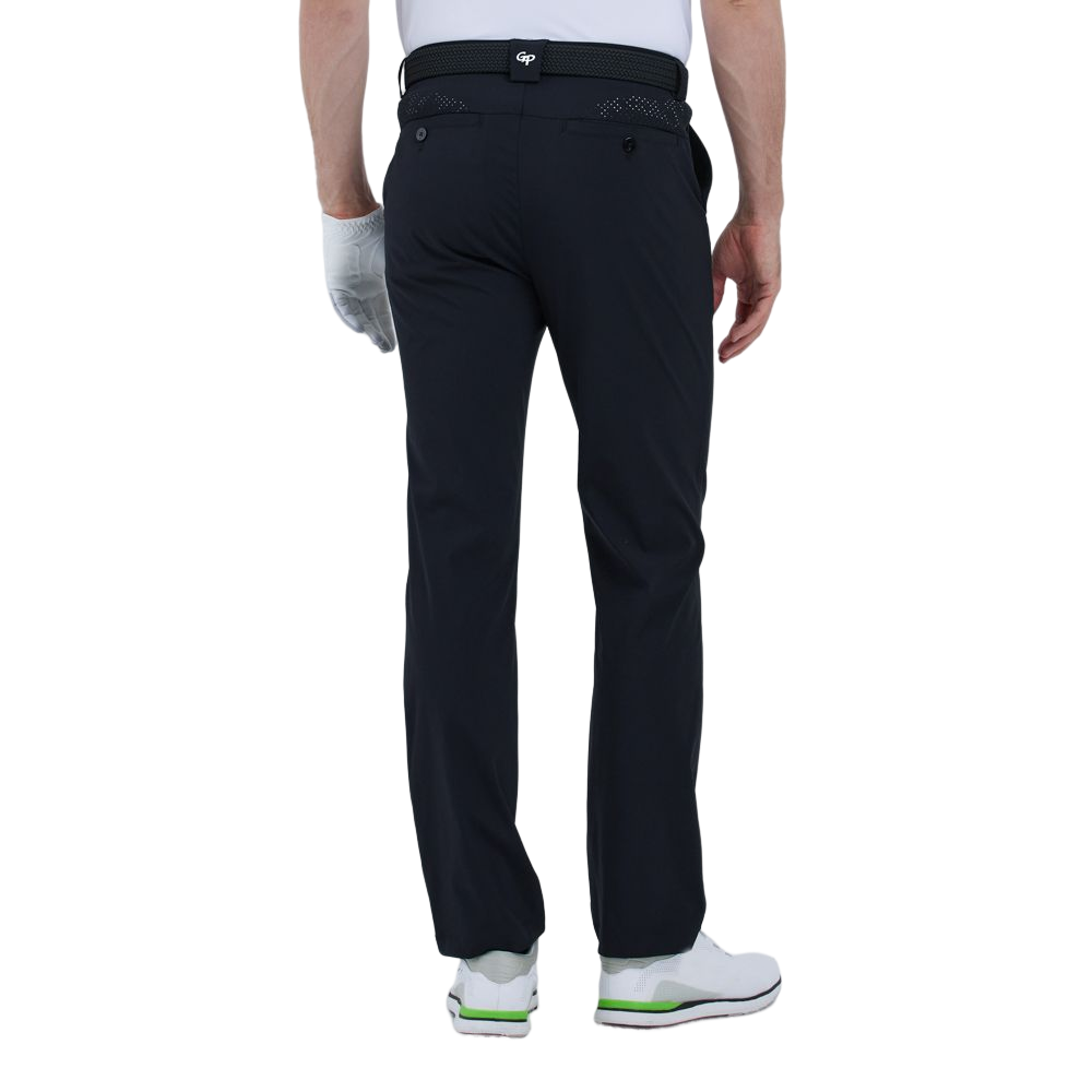 GoPlayer Men's Perforated Breathable Golf Trousers (Black)