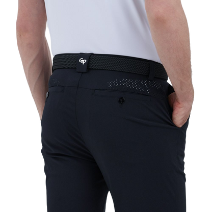 GoPlayer Men's Perforated Breathable Golf Trousers (Black)