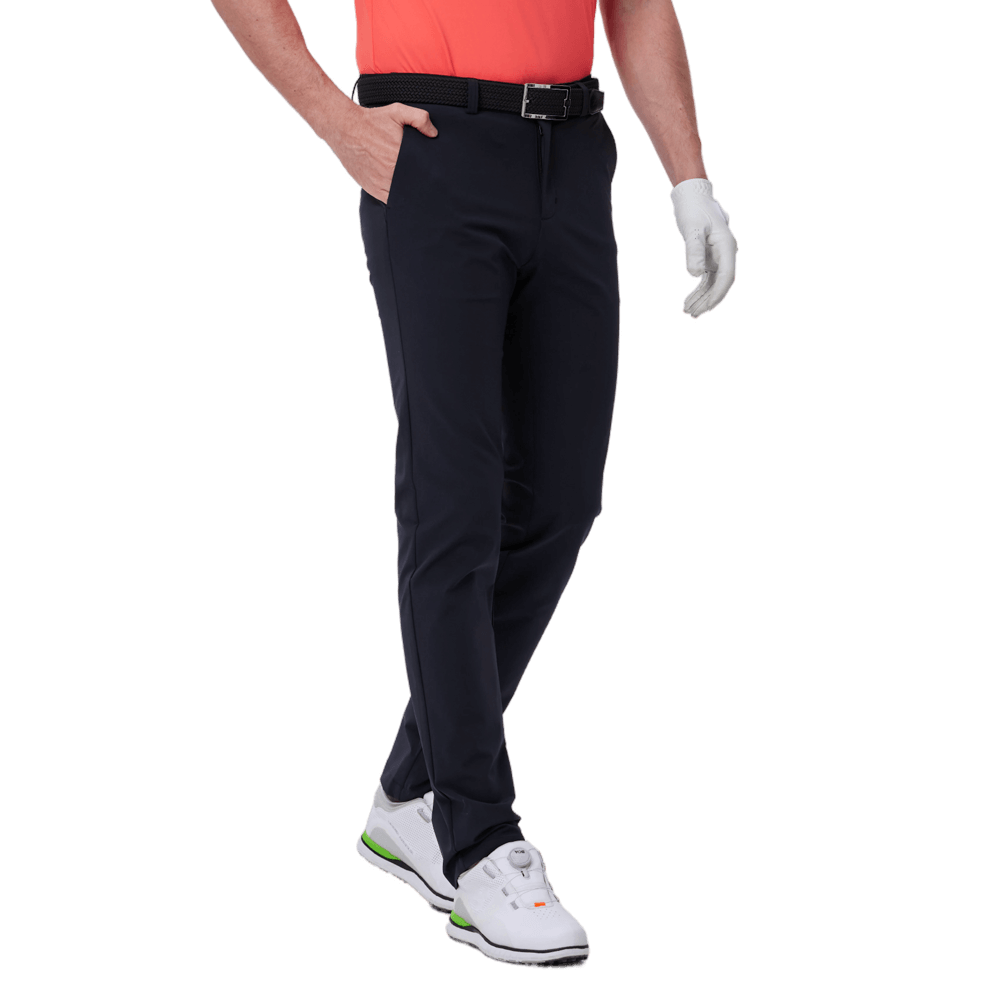 GoPlayer Men's Super Elastic Perforated Golf Trousers (Black) 2024