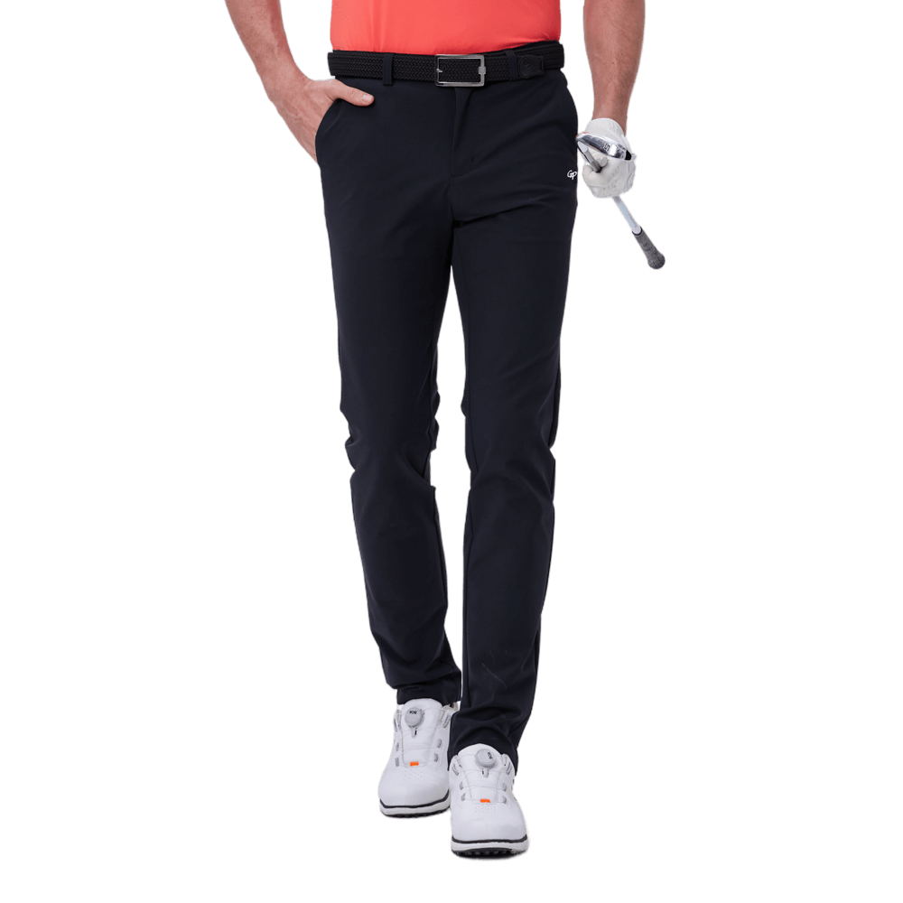 GoPlayer Men's Super Elastic Perforated Golf Trousers (Black) 2024