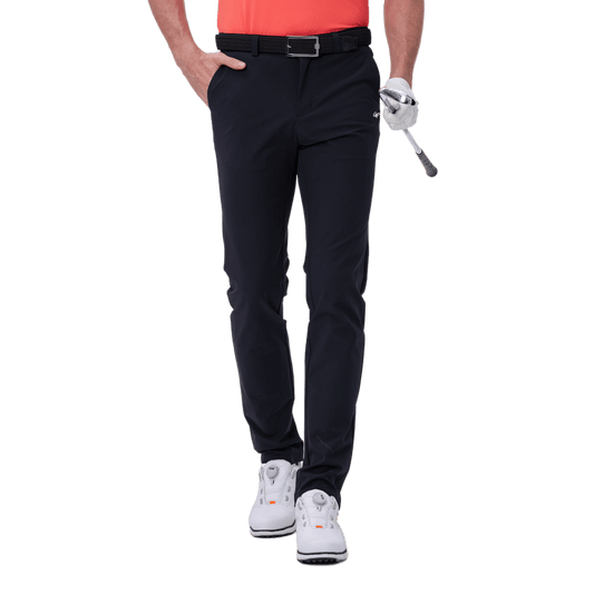 GoPlayer Men's Super Elastic Perforated Golf Trousers (Black) 2024