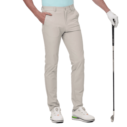 GoPlayer Men's Super Elastic Perforated Golf Trousers (White) 2024