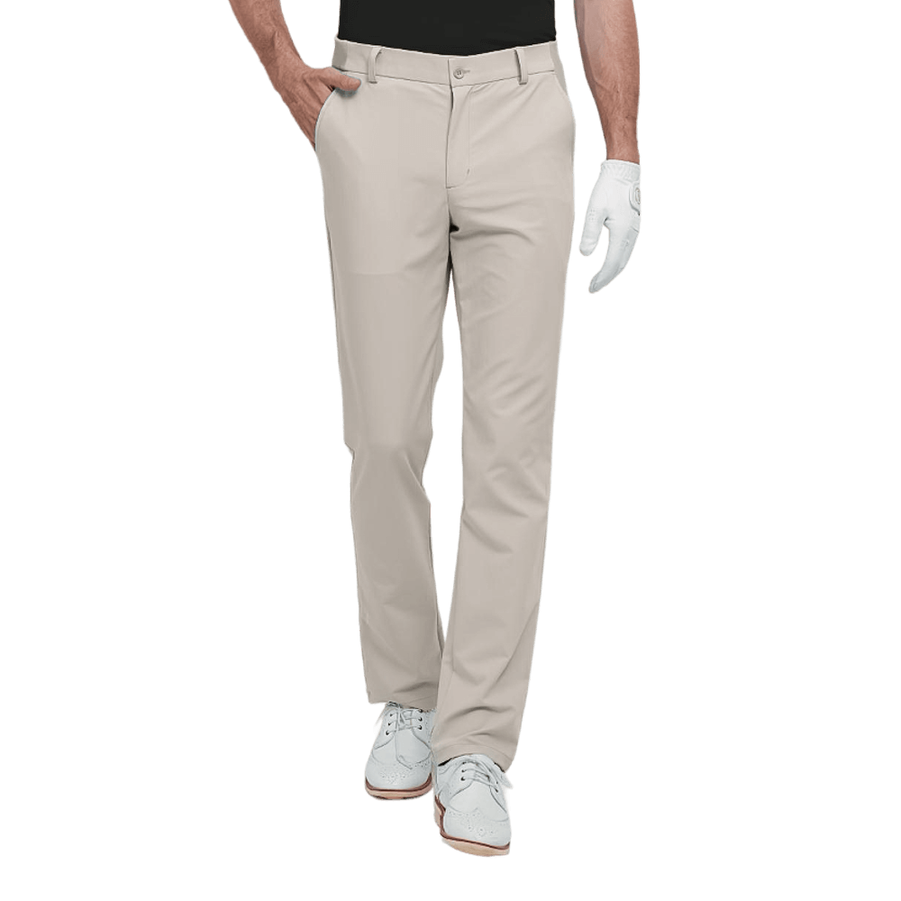 GoPlayer Men's Super Elastic Perforated Golf Trousers (White) 2024