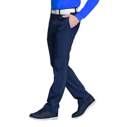 GoPlayer Men's Elastic Waist Golf Pants (Dark Blue)