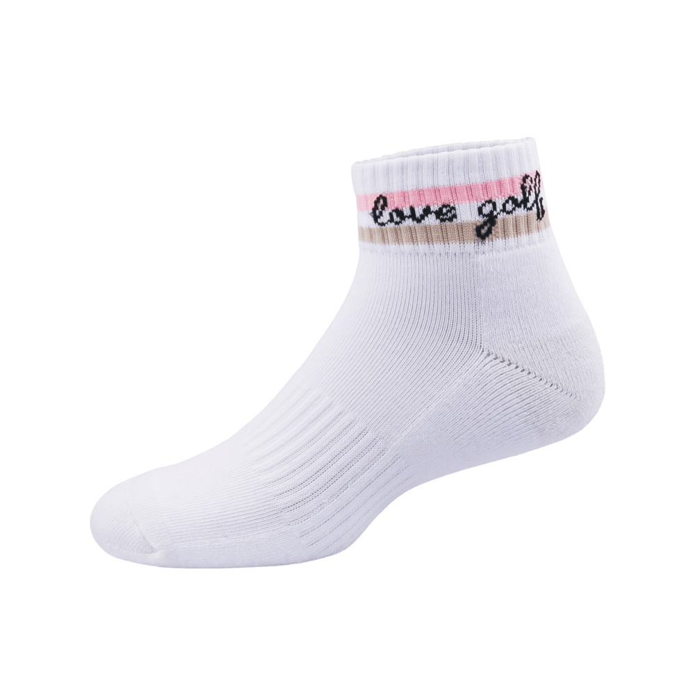 GoPlayer women's golf thick-soled bamboo charcoal socks (white powder)