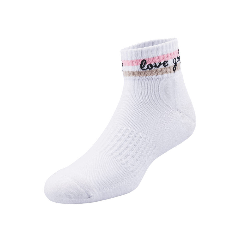 GoPlayer women's golf thick-soled bamboo charcoal socks (white powder)