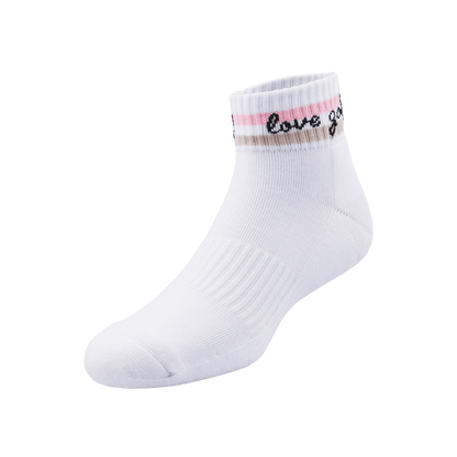 GoPlayer women's golf thick-soled bamboo charcoal socks (white powder)