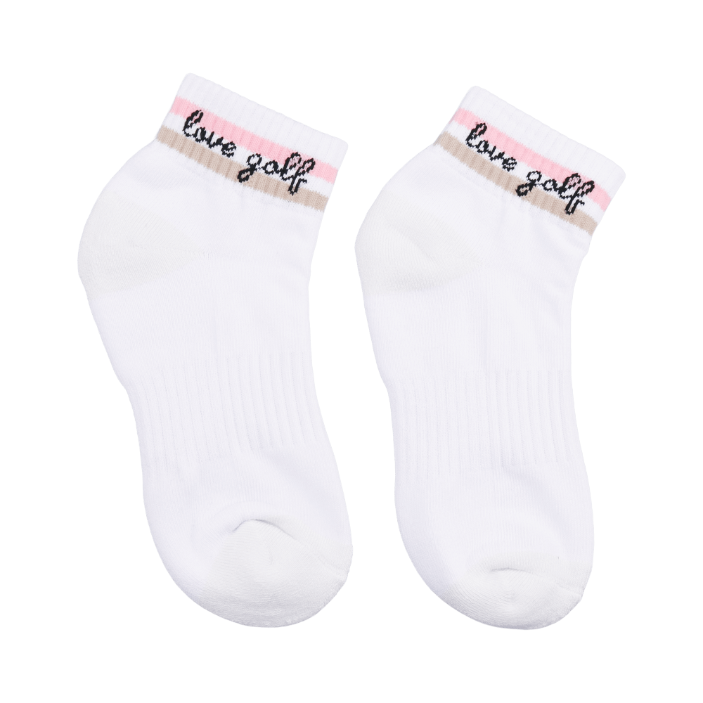 GoPlayer women's golf thick-soled bamboo charcoal socks (white powder)