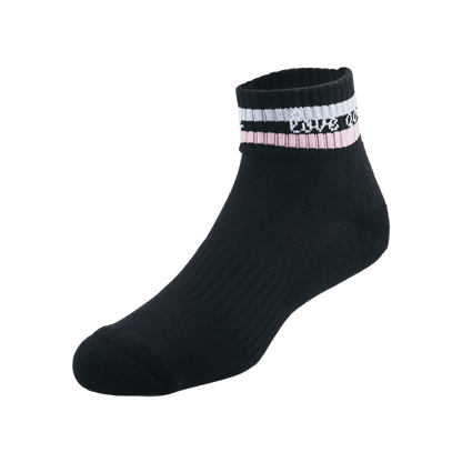 GoPlayer women's golf thick-soled bamboo charcoal socks (black pink)