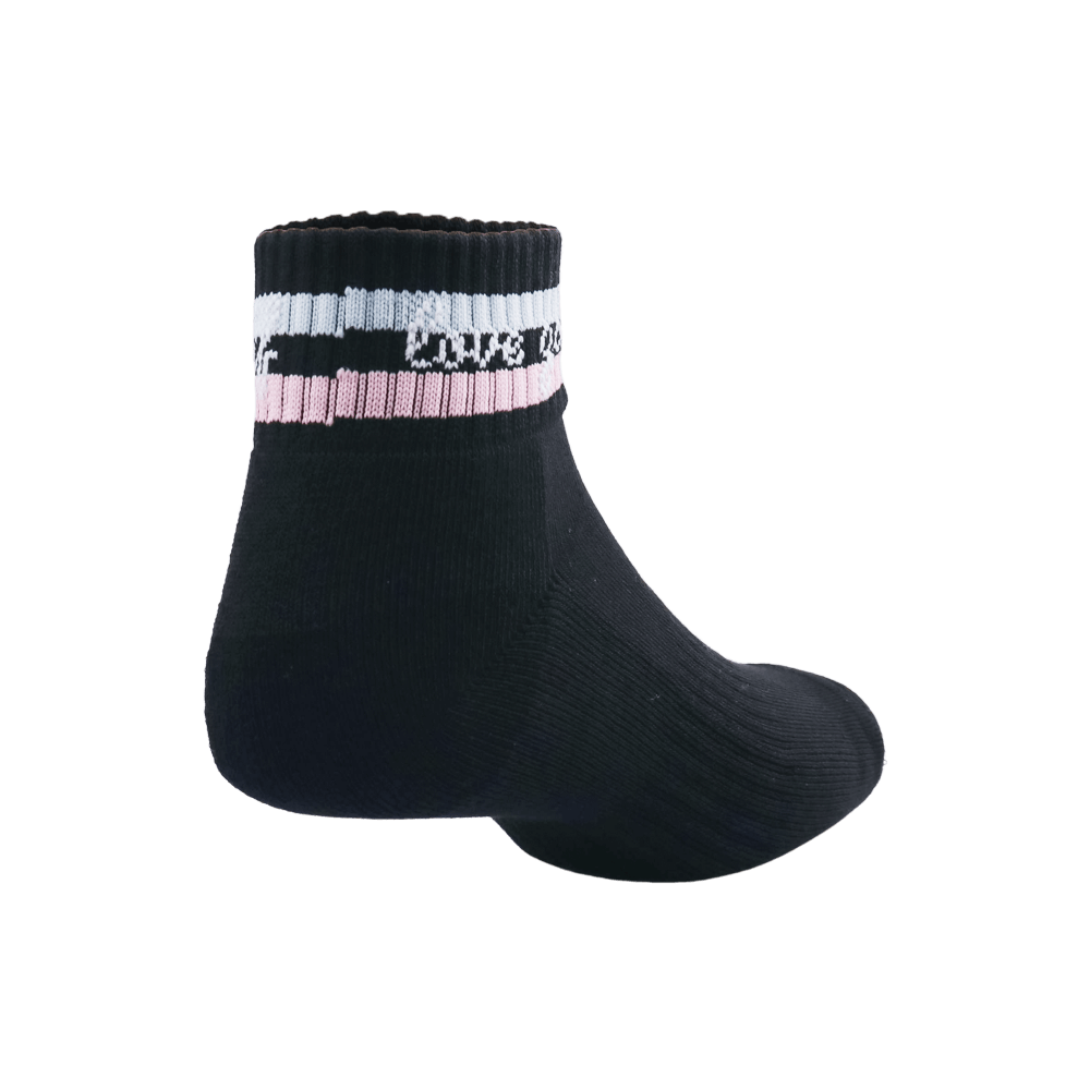 GoPlayer women's golf thick-soled bamboo charcoal socks (black pink)