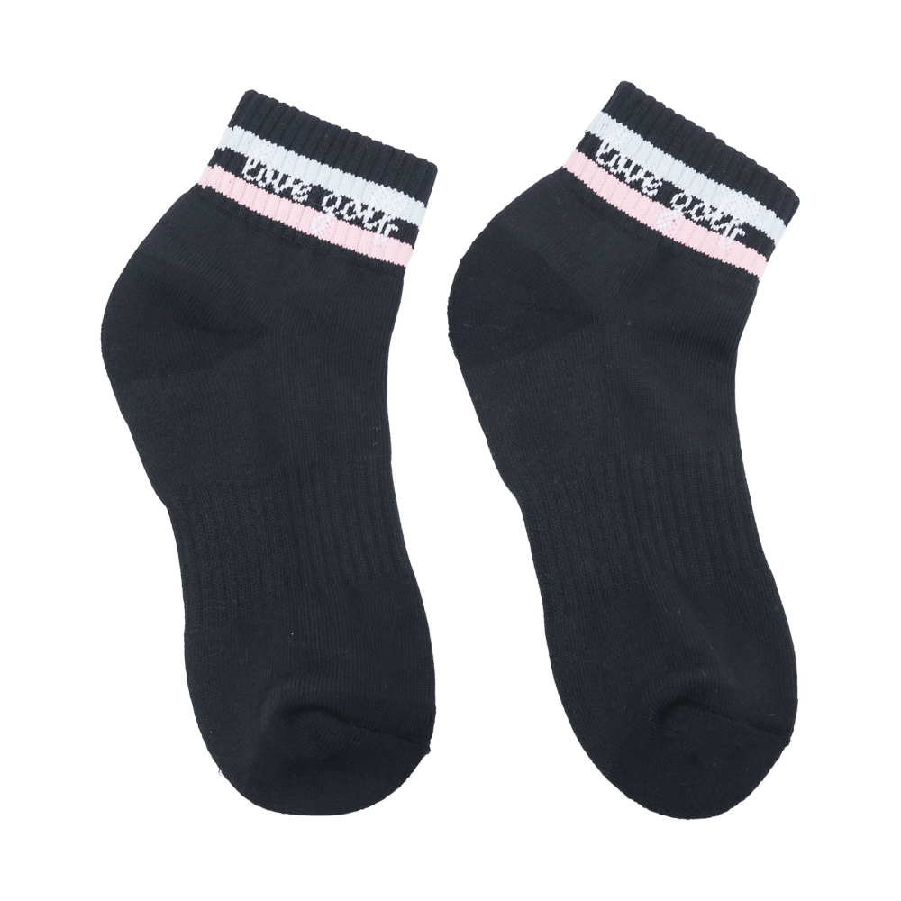 GoPlayer women's golf thick-soled bamboo charcoal socks (black pink)