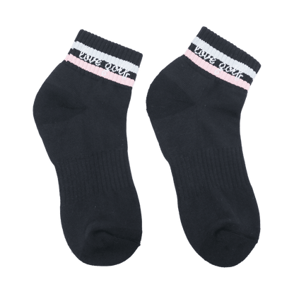 GoPlayer women's golf thick-soled bamboo charcoal socks (black pink)