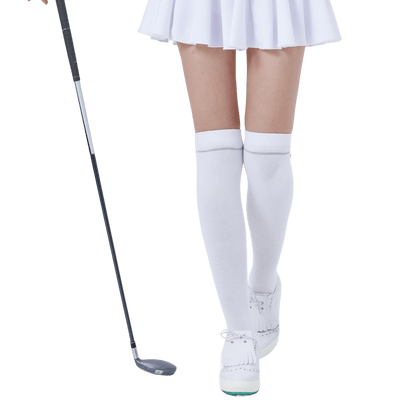 GoPlayer Women's Golf Knee Socks (Silver)