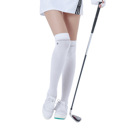 GoPlayer Women's Golf Knee Socks (Silver)