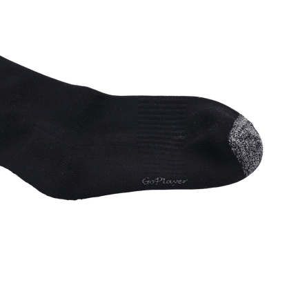 GoPlayer Women's Golf Knee Socks (Black and Silver)