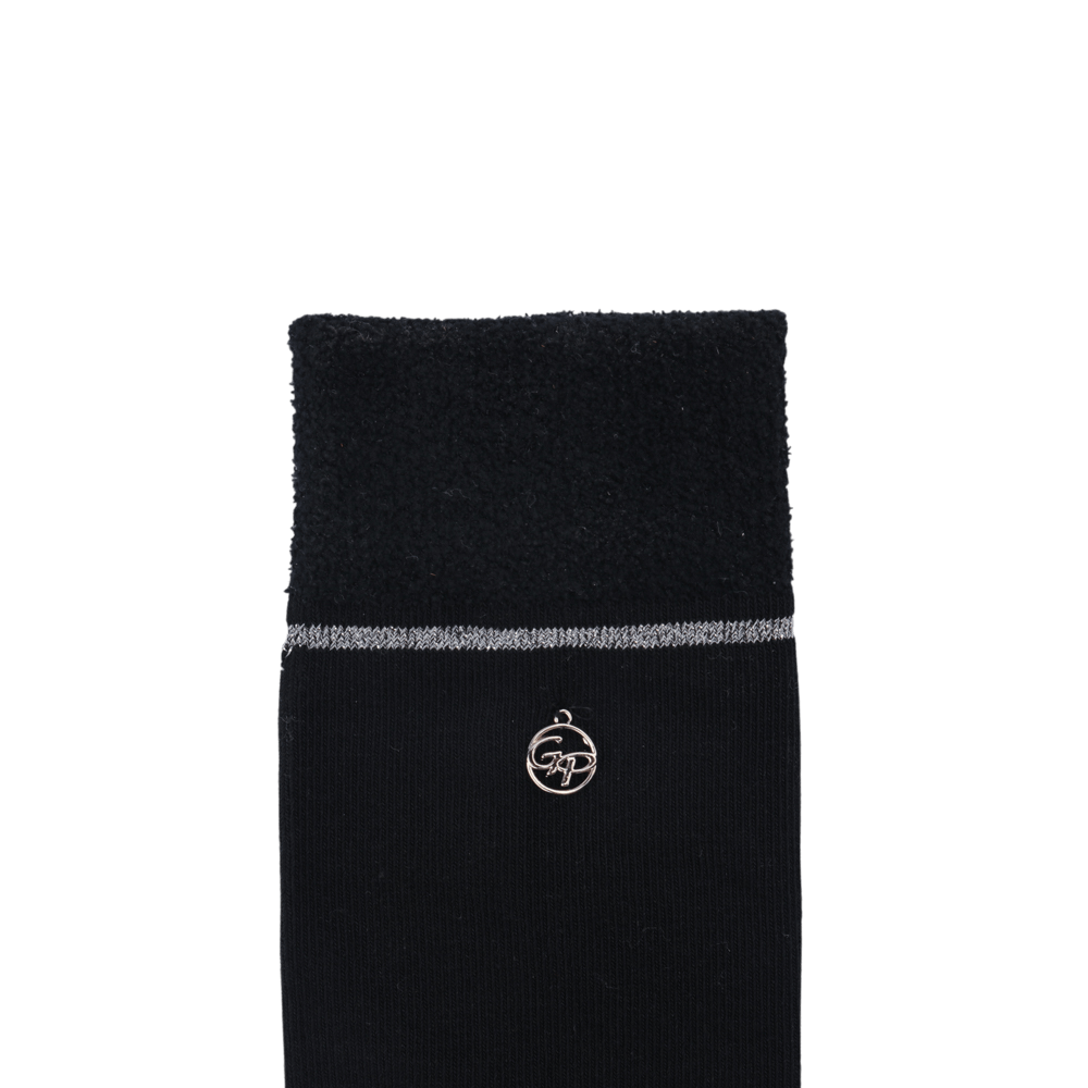 GoPlayer Women's Golf Knee Socks (Black and Silver)