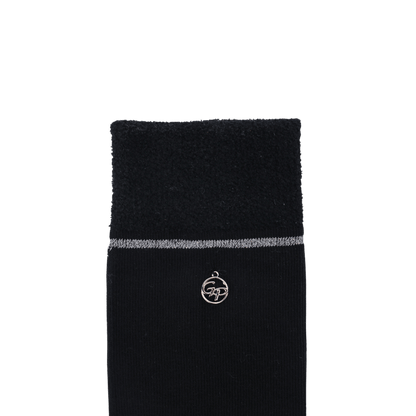 GoPlayer Women's Golf Knee Socks (Black and Silver)