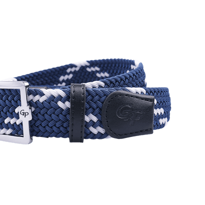 GoPlayer Men's Golf Elastic Belt (Blue, White)