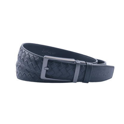 GoPlayer woven calfskin leather belt (black)