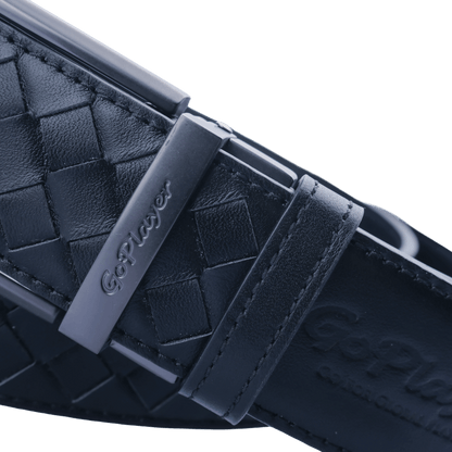 GoPlayer woven calfskin leather belt (black)