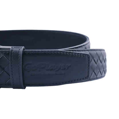 GoPlayer woven calfskin leather belt (black)