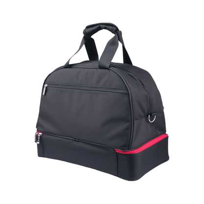 PGA fine cloth double layer garment bag (black with white and red)