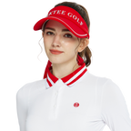 女可拆蝴蝶結中空帽(紅)