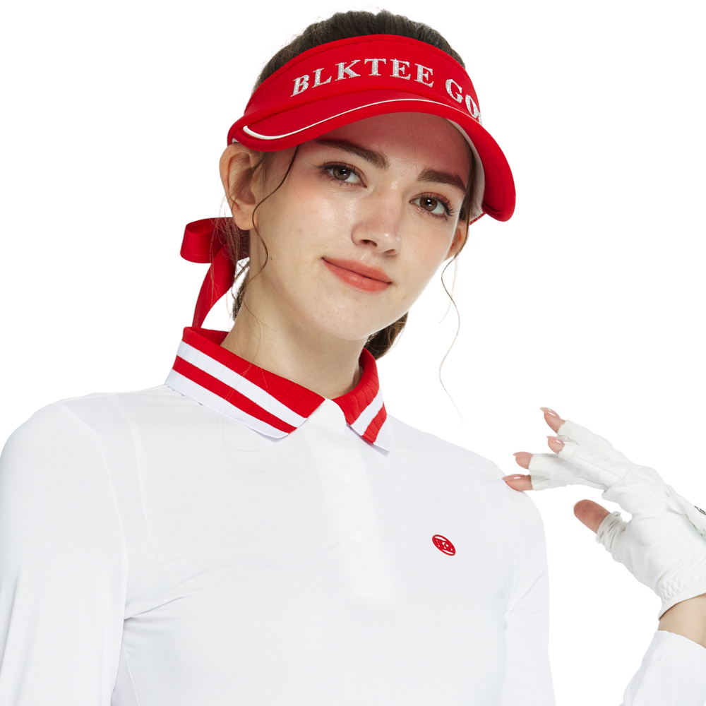 女可拆蝴蝶結中空帽(紅)