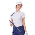 BLKTEE女拉鏈領短袖(白色)