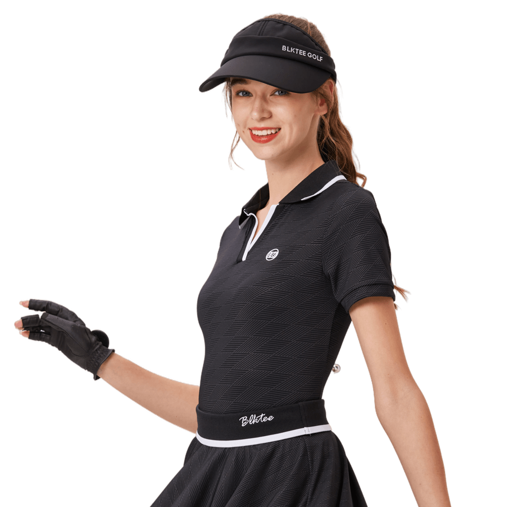 BLKTEE女V領短袖(黑色)