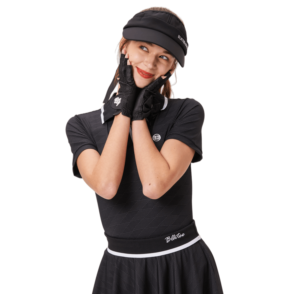 BLKTEE女V領短袖(黑色)