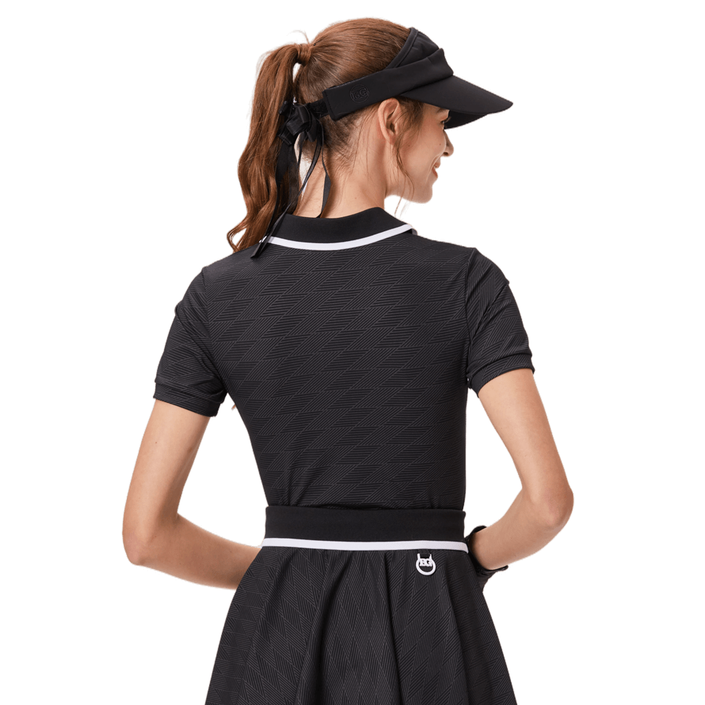 BLKTEE女V領短袖(黑色)