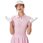 BLKTEE女V領短袖(粉紅)