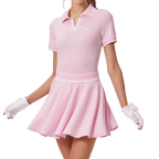 BLKTEE女V領短袖(粉紅)