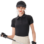 BLKTEE女絲光透氣短袖(黑色)